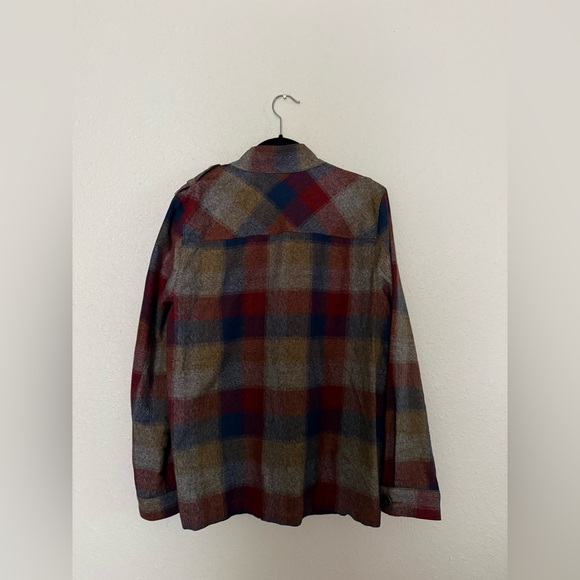 CABI 3555 Plaid Collage Pearl Accent Full Zip Topper Jacket Women’s Size Large - Picture 6 of 11